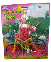 Doll with bike